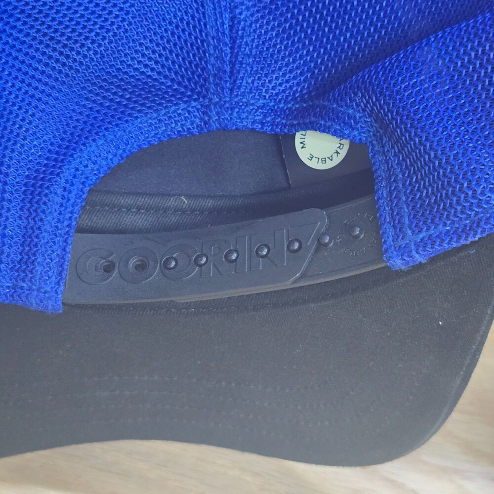 Goorin Bros Flex The Pitbull Trucker Hat Blue Suede Black Brim Snapback - Picture 3 of 8